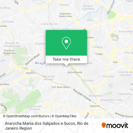 Atarocha Mania dos Salgados e Sucos map