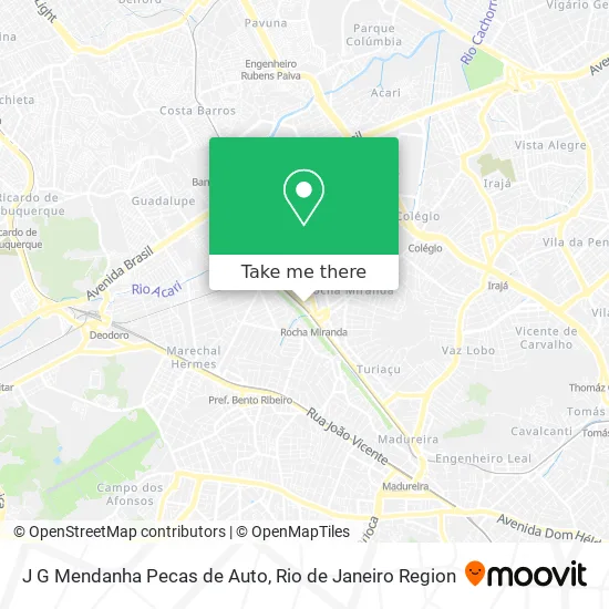 J G Mendanha Pecas de Auto map