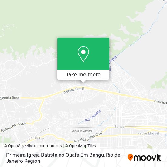 Mapa Primeira Igreja Batista no Quafa Em Bangu