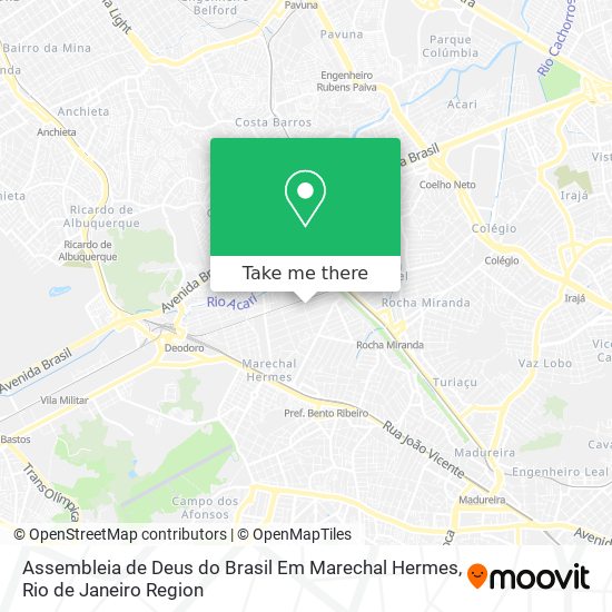 Assembleia de Deus do Brasil Em Marechal Hermes map