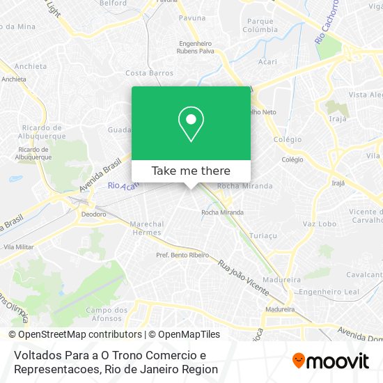Voltados Para a O Trono Comercio e Representacoes map