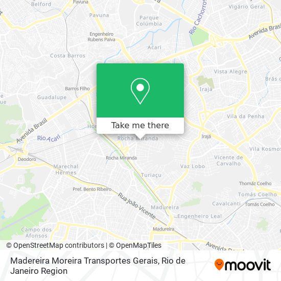 Madereira Moreira Transportes Gerais map