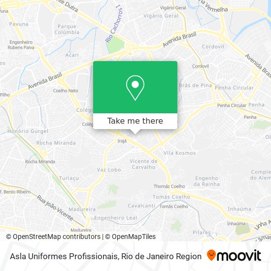 Asla Uniformes Profissionais map