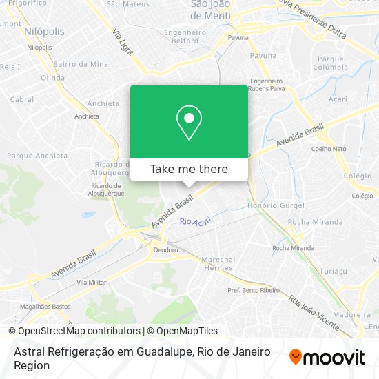 Astral Refrigeração em Guadalupe map