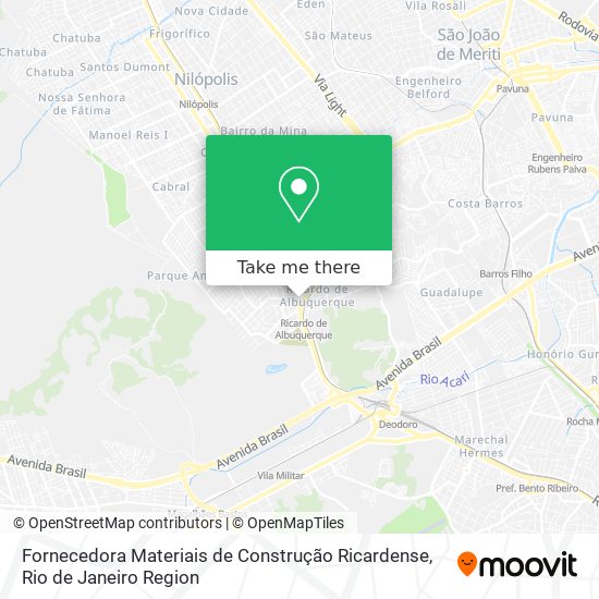 Fornecedora Materiais de Construção Ricardense map