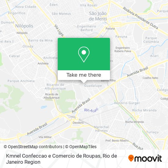 Mapa Kmnel Confeccao e Comercio de Roupas