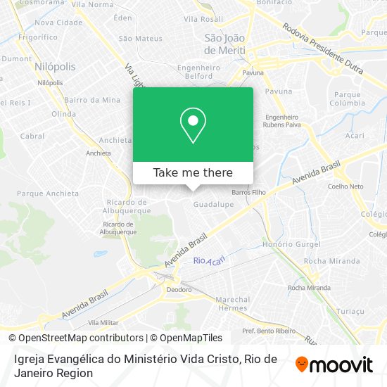 Igreja Evangélica do Ministério Vida Cristo map