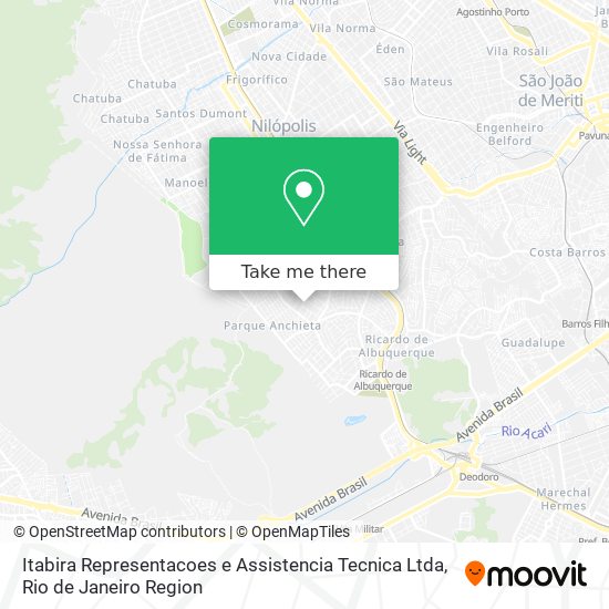 Itabira Representacoes e Assistencia Tecnica Ltda map