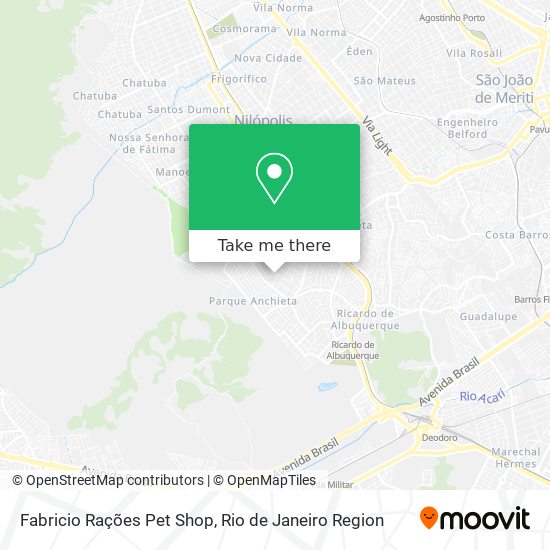 Mapa Fabricio Rações Pet Shop