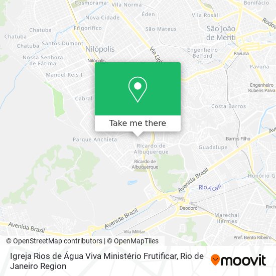 Igreja Rios de Água Viva Ministério Frutificar map