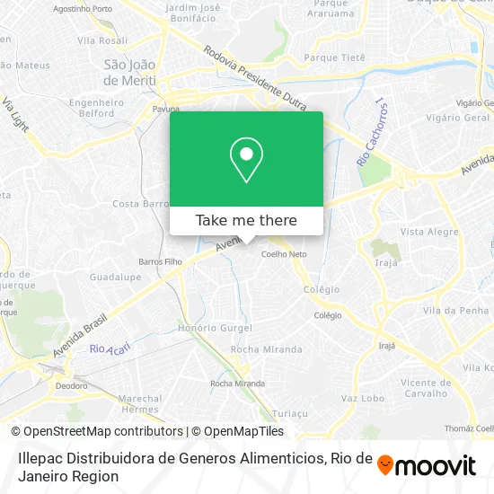 Illepac Distribuidora de Generos Alimenticios map