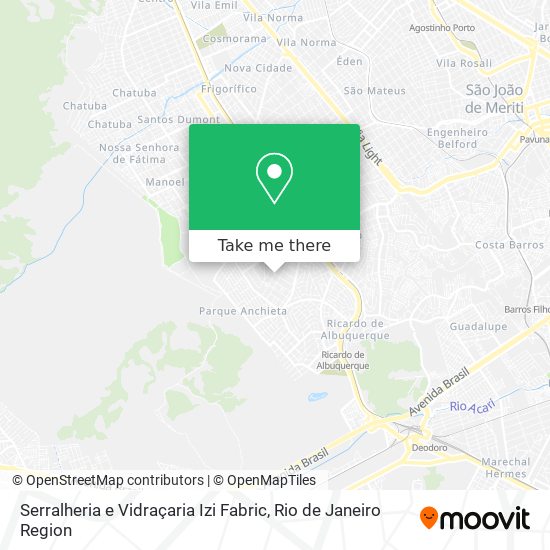 Serralheria e Vidraçaria Izi Fabric map