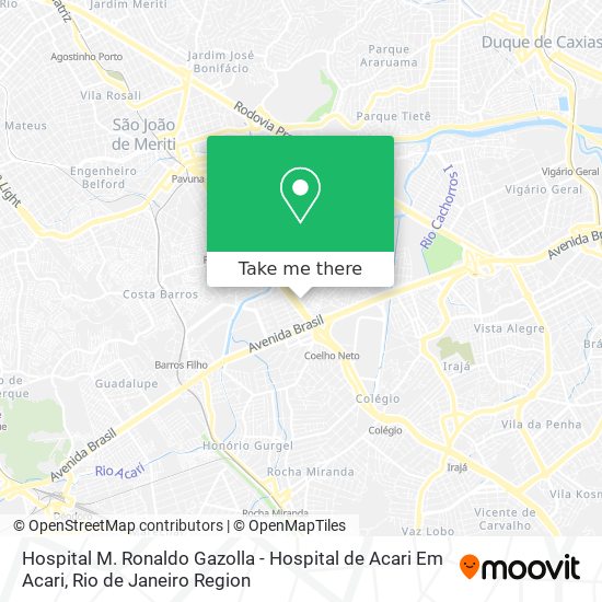 Hospital M. Ronaldo Gazolla - Hospital de Acari Em Acari map