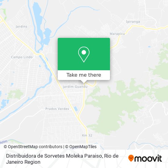 Mapa Distribuidora de Sorvetes Moleka Paraiso