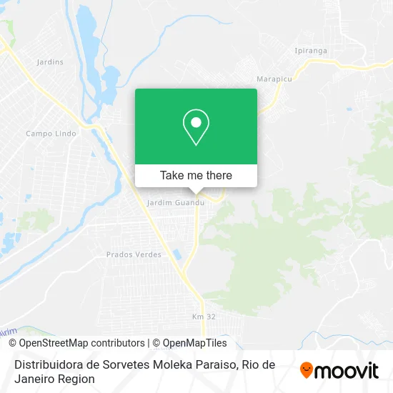 Distribuidora de Sorvetes Moleka Paraiso map