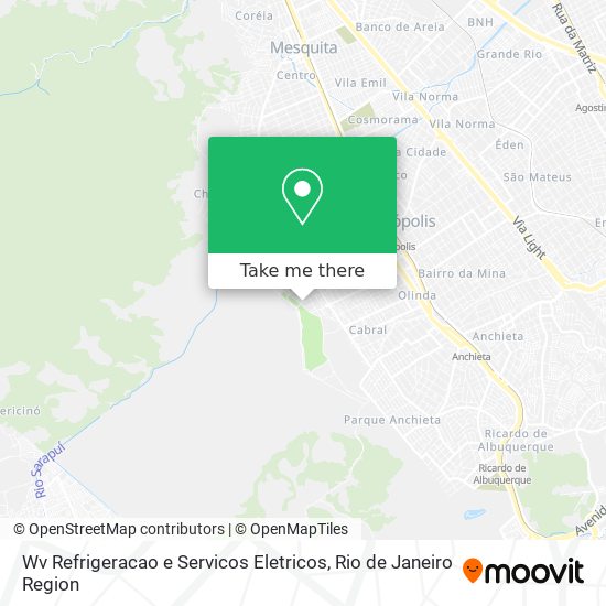Wv Refrigeracao e Servicos Eletricos map
