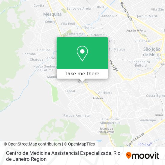 Mapa Centro de Medicina Assistencial Especializada