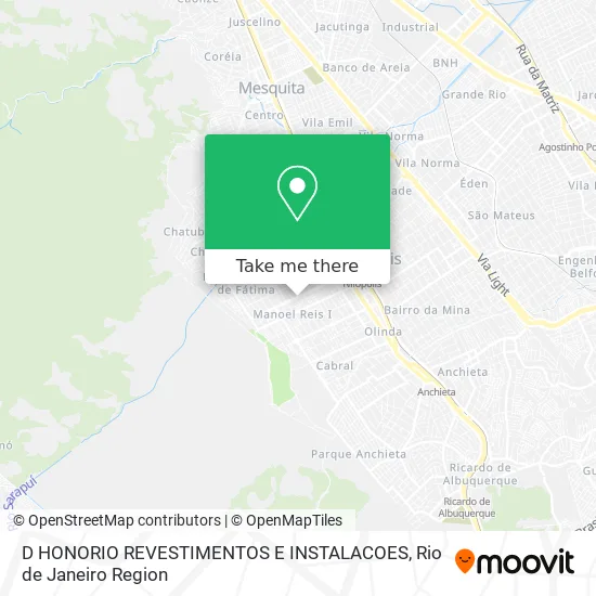 D HONORIO REVESTIMENTOS E INSTALACOES map