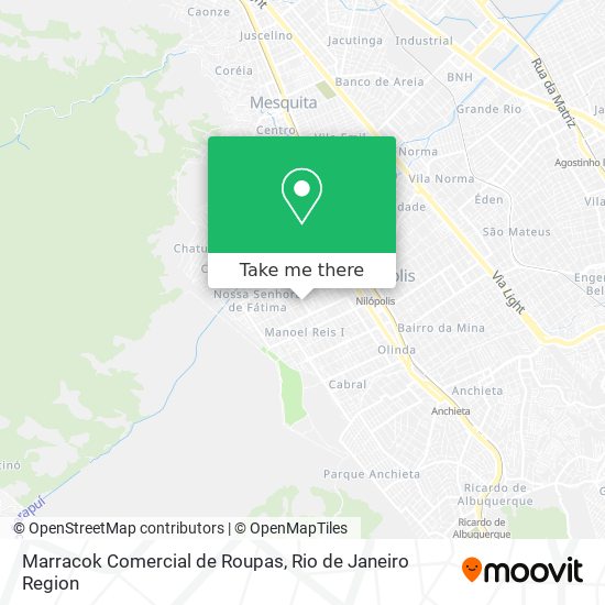 Mapa Marracok Comercial de Roupas