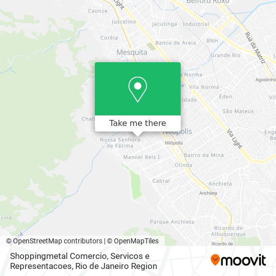 Shoppingmetal Comercio, Servicos e Representacoes map