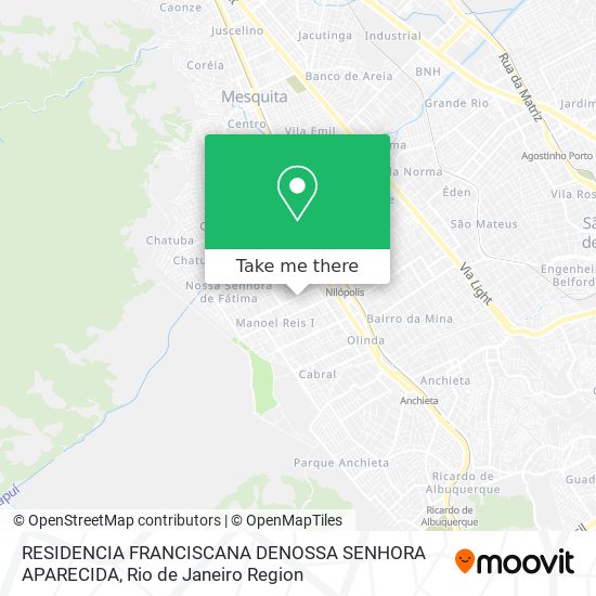 Mapa RESIDENCIA FRANCISCANA DENOSSA SENHORA APARECIDA