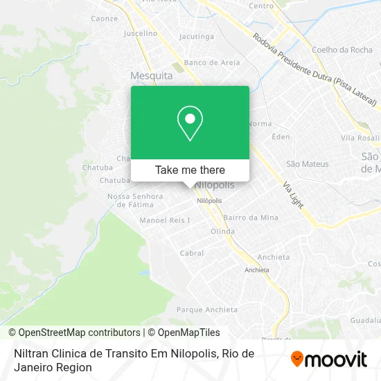 Niltran Clinica de Transito Em Nilopolis map