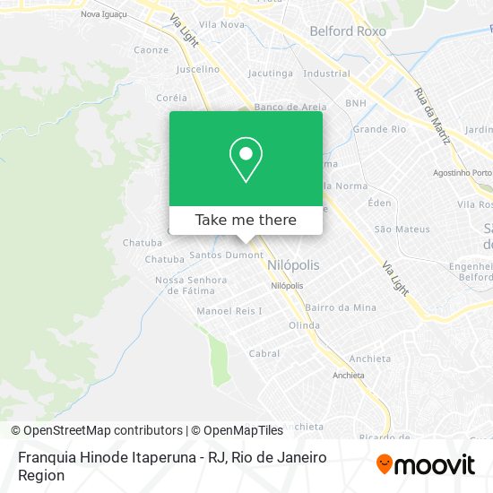 Franquia Hinode Itaperuna - RJ map