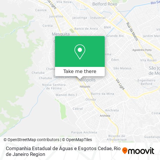 Companhia Estadual de Águas e Esgotos Cedae map