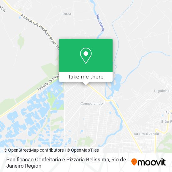 Panificacao Confeitaria e Pizzaria Belissima map