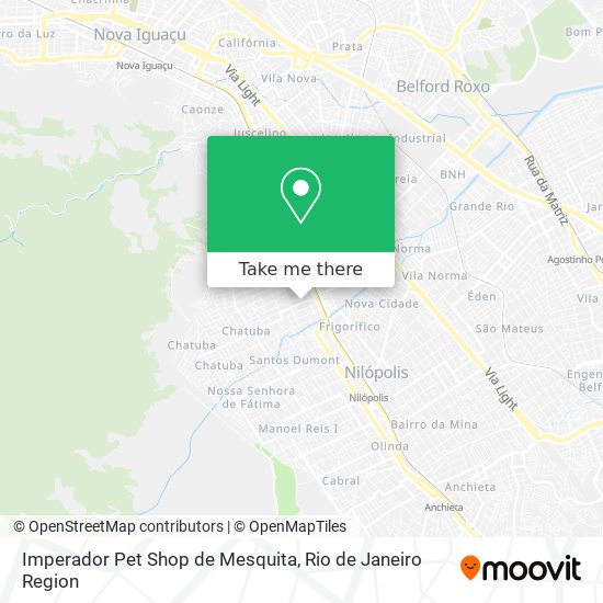 Mapa Imperador Pet Shop de Mesquita