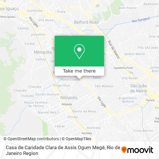 Casa de Caridade Clara de Assis Ogum Megê map