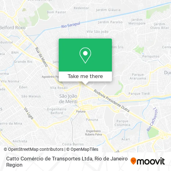 Catto Comércio de Transportes Ltda map