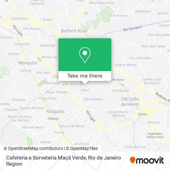 Mapa Cafeteria e Sorveteria Maçã Verde