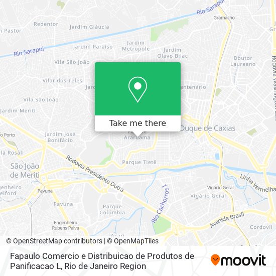 Fapaulo Comercio e Distribuicao de Produtos de Panificacao L map