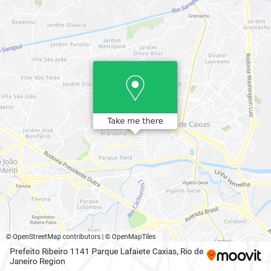 Prefeito Ribeiro 1141 Parque Lafaiete Caxias map