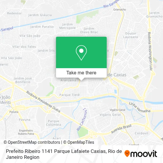 Prefeito Ribeiro 1141 Parque Lafaiete Caxias map