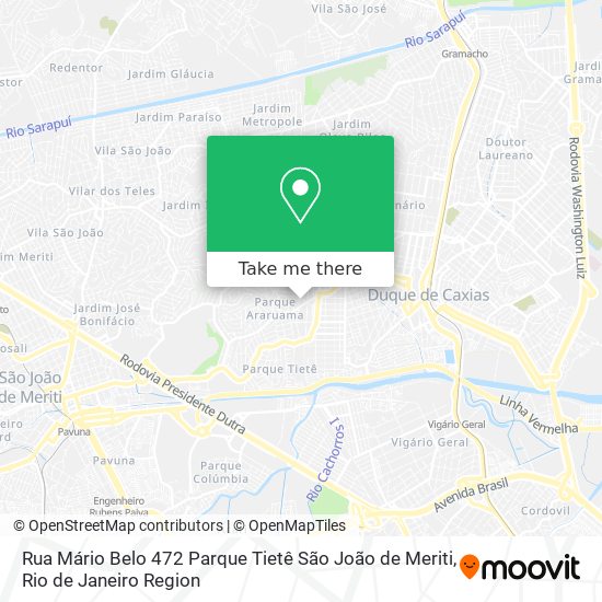 Rua Mário Belo 472 Parque Tietê São João de Meriti map