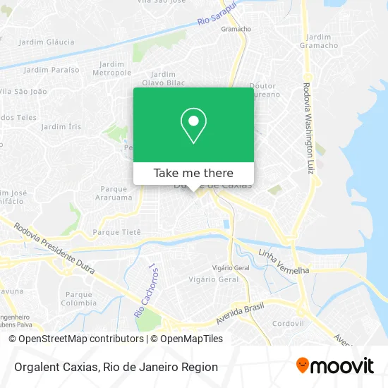 Orgalent Caxias map