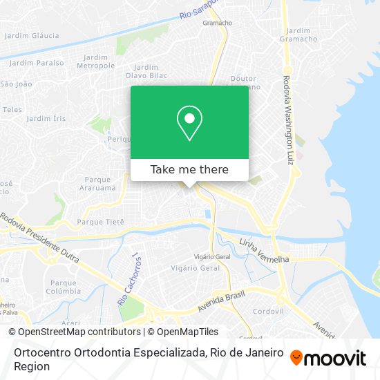 Ortocentro Ortodontia Especializada map