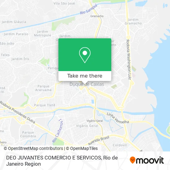 DEO JUVANTES COMERCIO E SERVICOS map