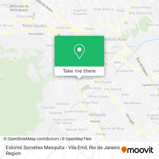 Mapa Eskimó Sorvetes Mesquita - Vila Emil