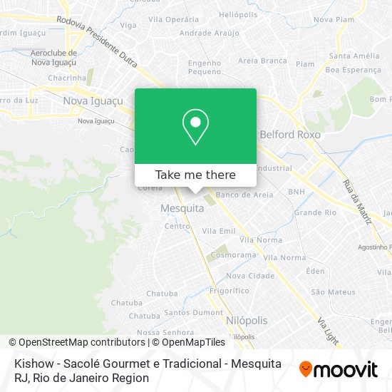 Kishow - Sacolé Gourmet e Tradicional - Mesquita RJ map
