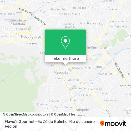 Mapa Flavio's Gourmet - Ex Zé do Bolinho