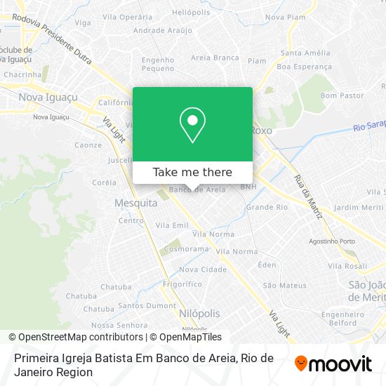 Primeira Igreja Batista Em Banco de Areia map