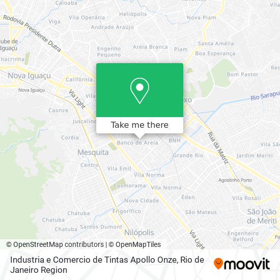 Mapa Industria e Comercio de Tintas Apollo Onze