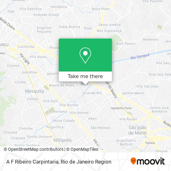 Mapa A F Ribeiro Carpintaria