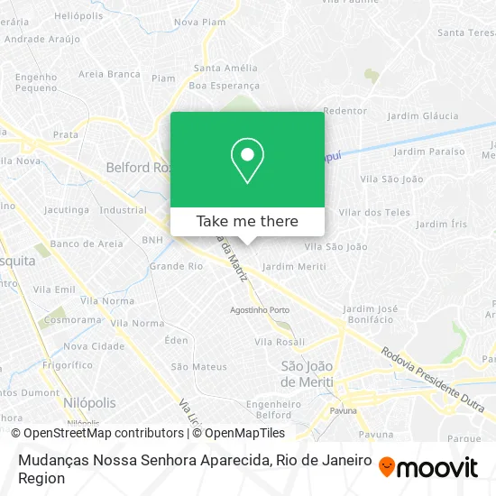 Mudanças Nossa Senhora Aparecida map