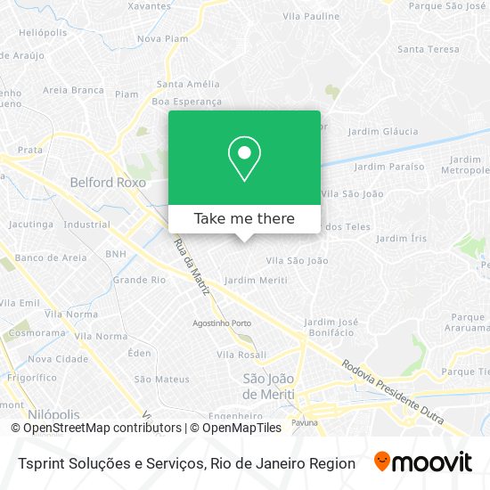 Mapa Tsprint Soluções e Serviços