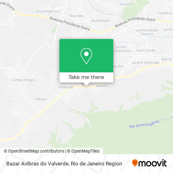Bazar Avibras do Valverde map