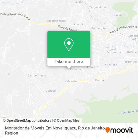 Montador de Móveis Em Nova Iguaçu map